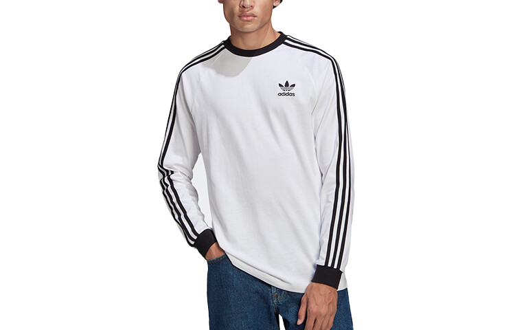 

Футболка с тремя полосками мужская белая Adidas Originals, белый