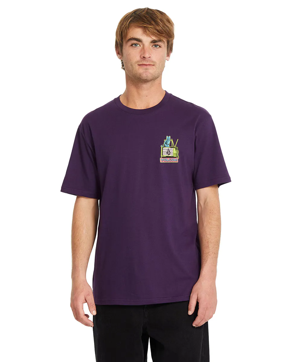 

Футболка мужская с короткими рукавами и круглым вырезом Volcom, фиолетовый
