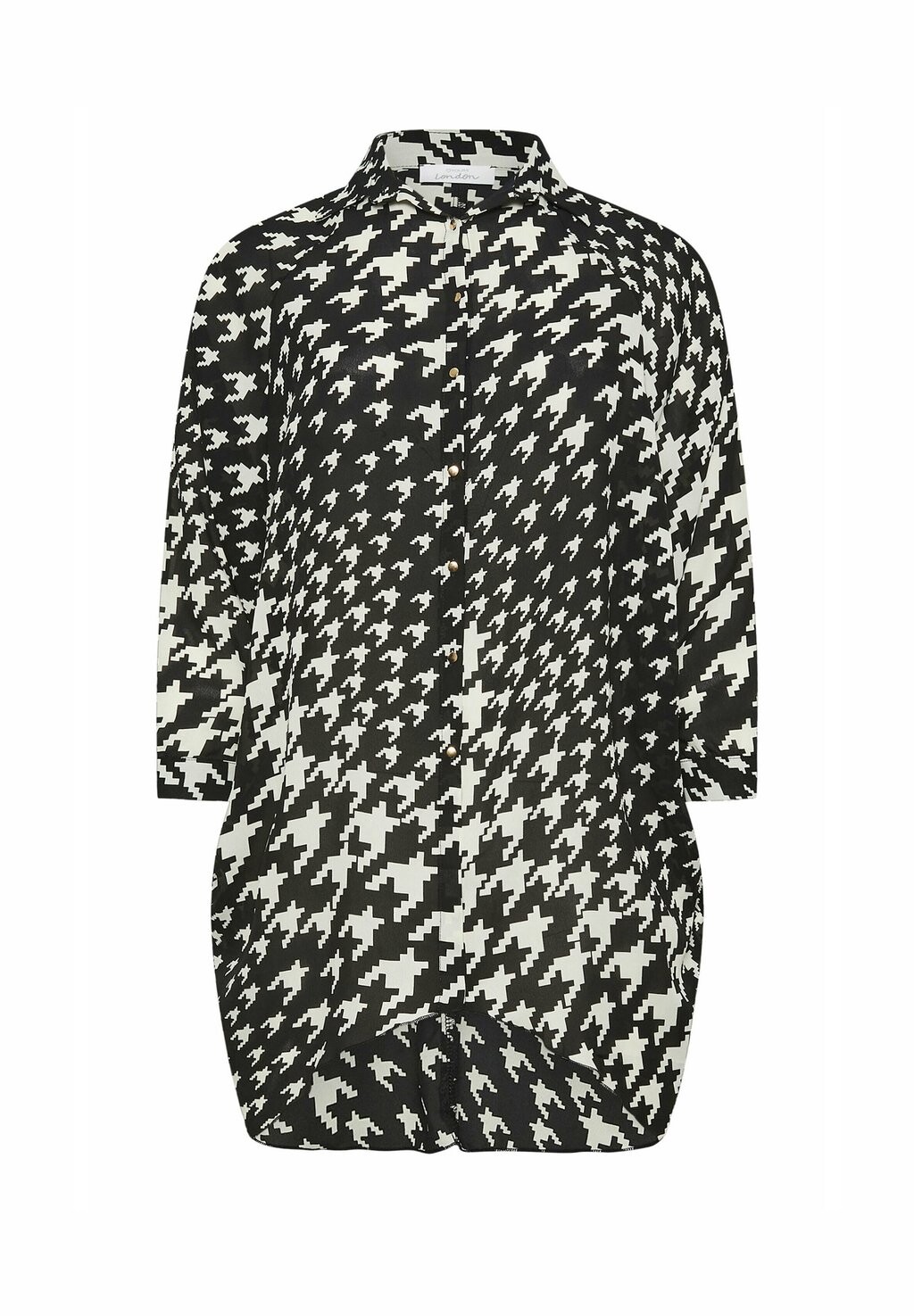 

Туника DOGTOOTH LONGLINE Yours Clothing, черный