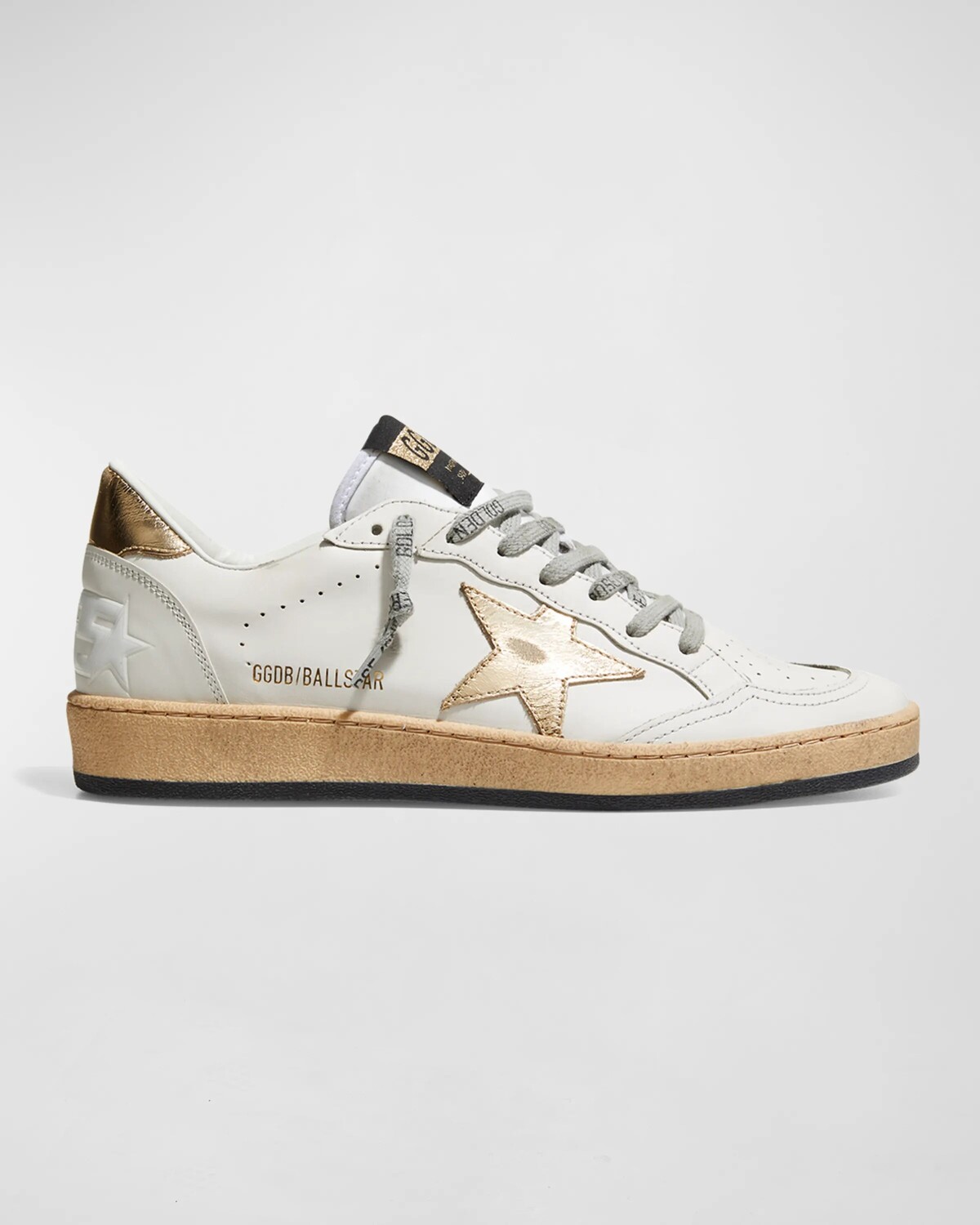 Низкие кожаные кроссовки Ballstar Golden Goose, цвет Milk/Gold