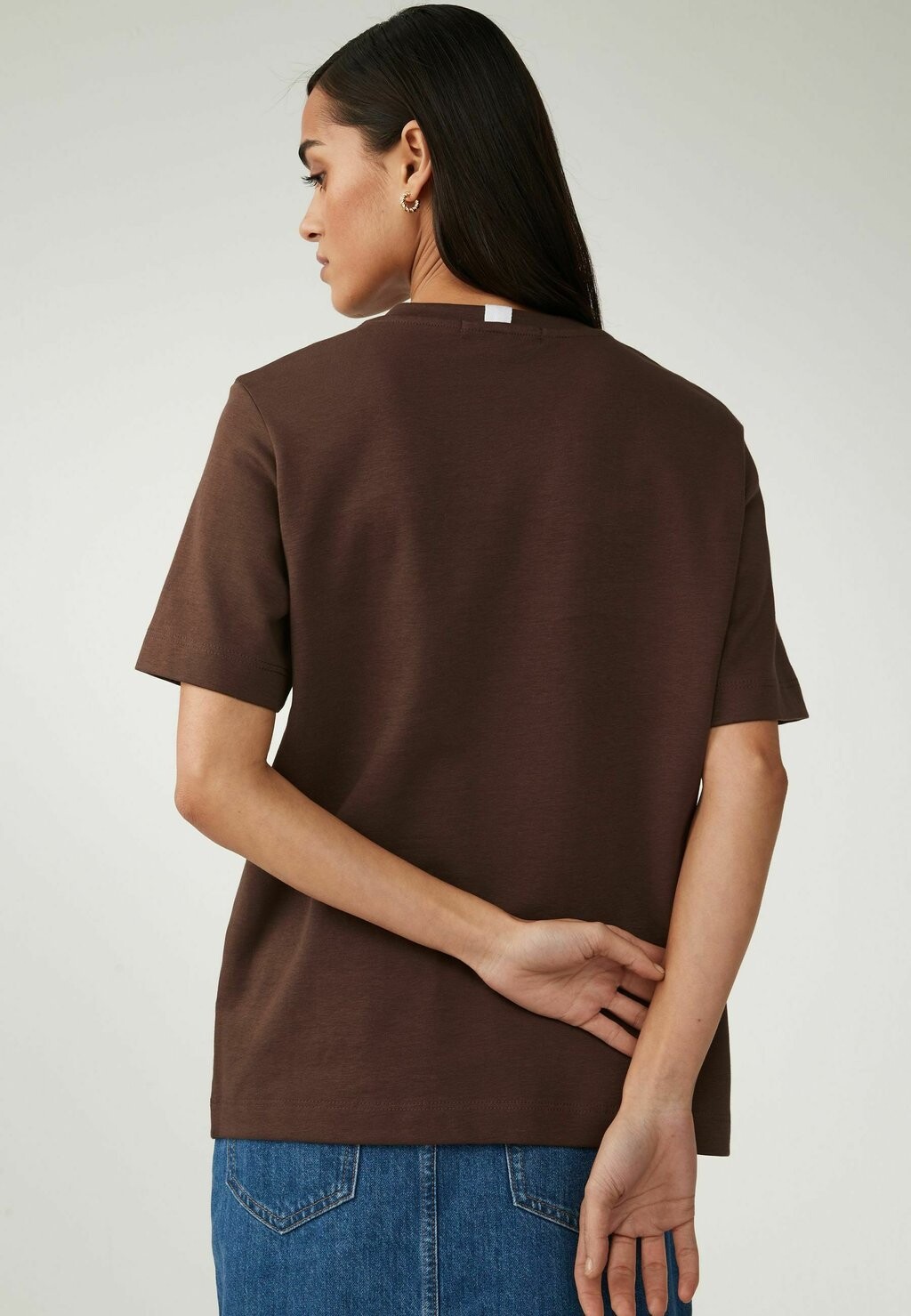 Футболка с принтом HEAVYWEIGHT SHORT SLEEVE CREW NECK STANDARD Next, цвет chocolate brown — фото 2