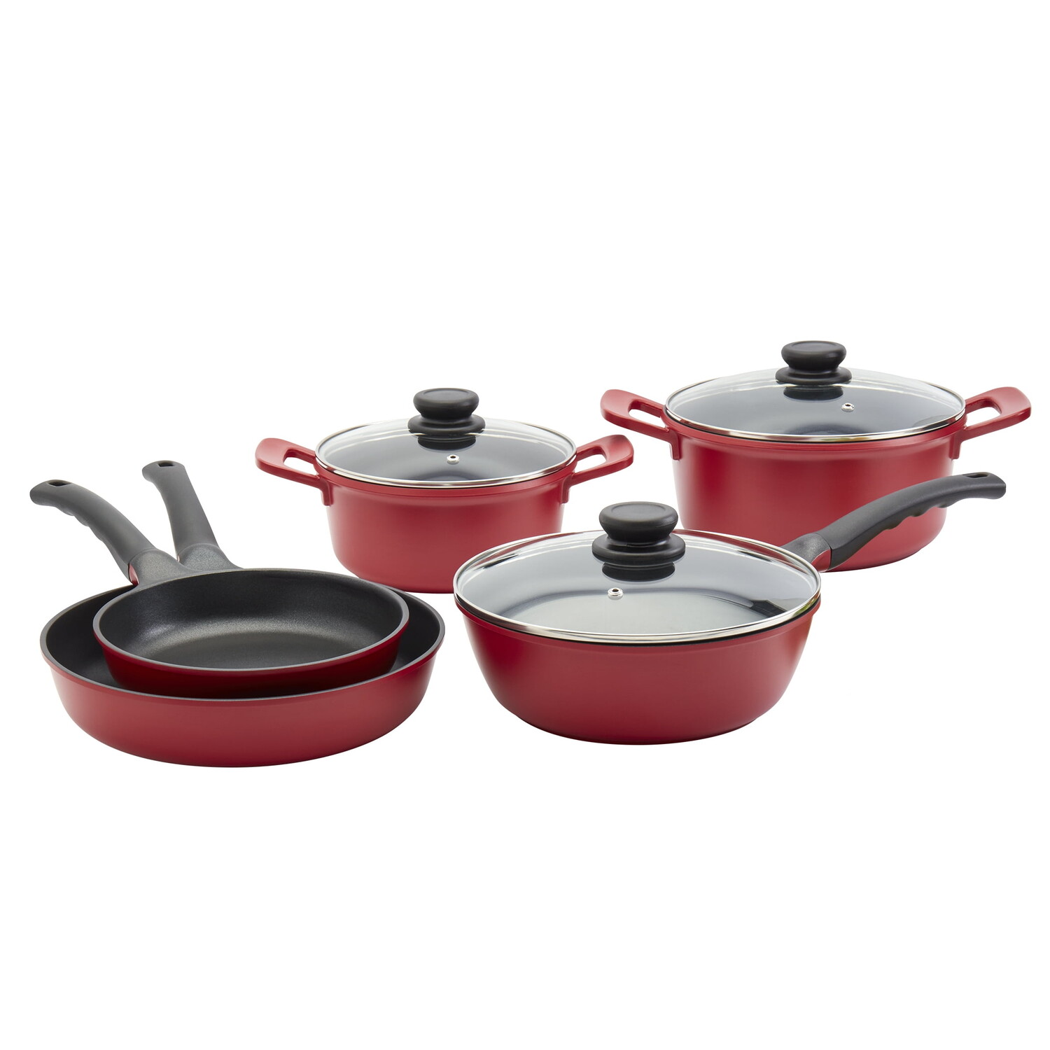 

Набор посуды из литого алюминия Philippe Richard Red 8PC Lite, красный