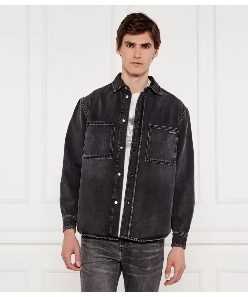 

Джинсовая рубашка Relaxed fit Calvin Klein Jeans, черный