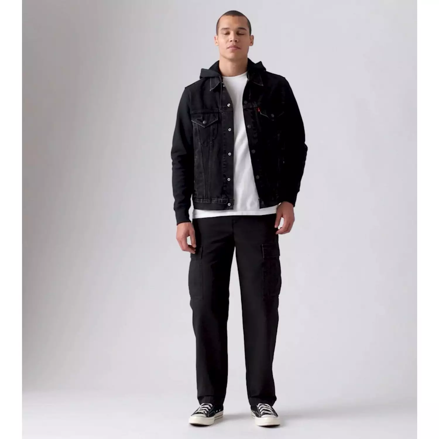 Гибридная куртка дальнобойщика с худи и худи Levi's, цвет Candy Man - Medium Wash — фото 4