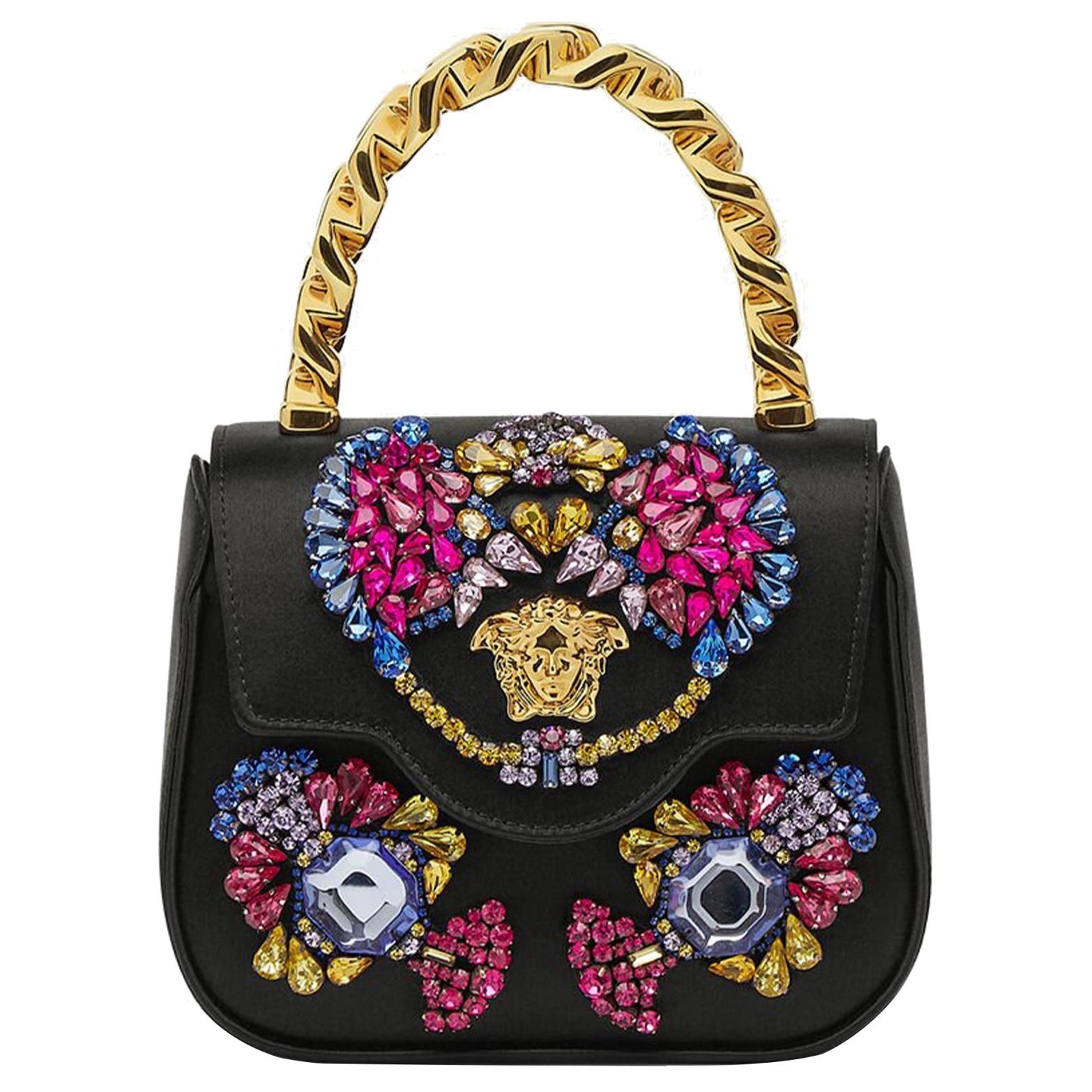 

VERSACE Сумка через плечо Medusa кожаная мини женская черная