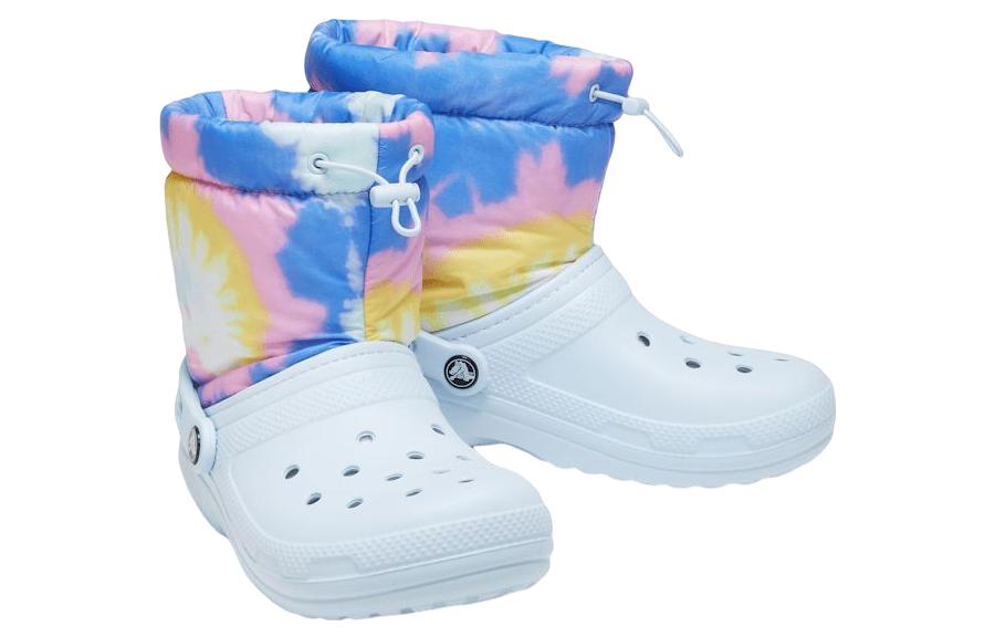Ботинки Crocs Classic Lined Neo Puff Boots 'Tie Dye Mineral Blue' 207328-002, синий — фото 4