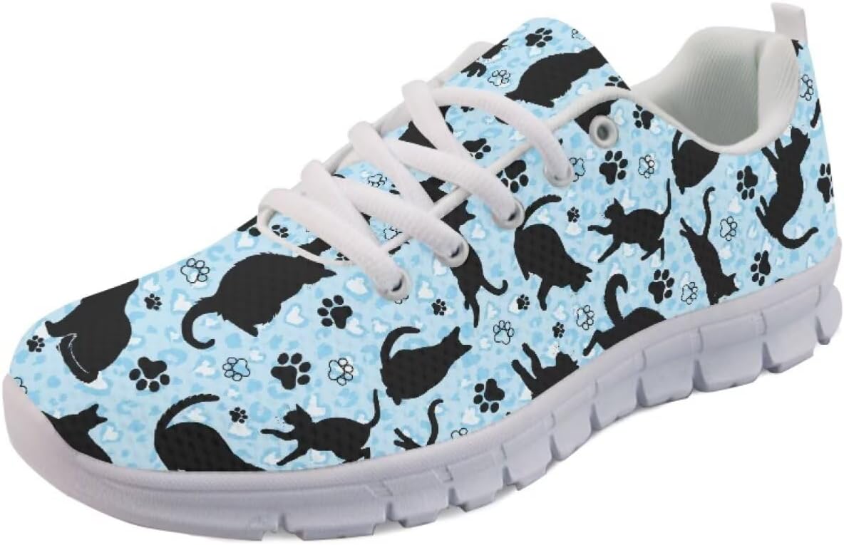 

Кроссовки Forchrinse для женщин и мужчин, дышащие, с сеткой, на шнуровке, для прогулок, бега и тенниса, черный