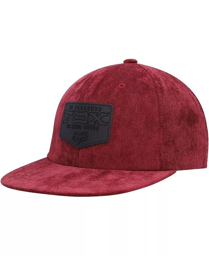 

Мужская темно-бордовая фиксированная шляпа Snapback Fox, красный