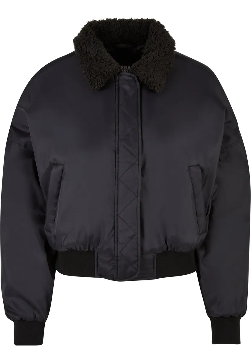 

Куртка зимняя URBAN CLASSICS " Urban Classics Women's Ladies Pilot Bomber Jacket" (1 шт.), без капюшона, черный