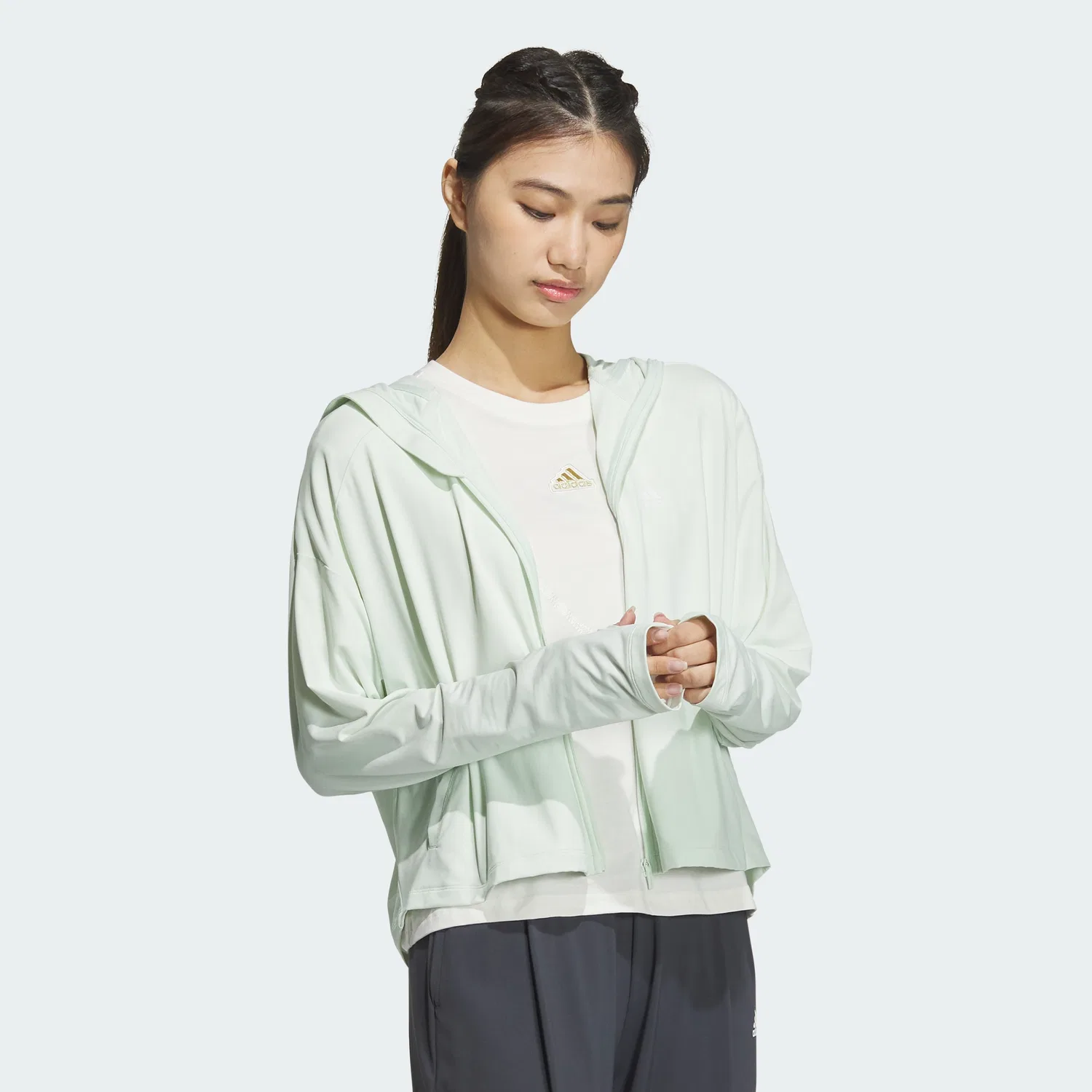 Женская вязаная куртка UPF Crystal Jade от Adidas — фото 3