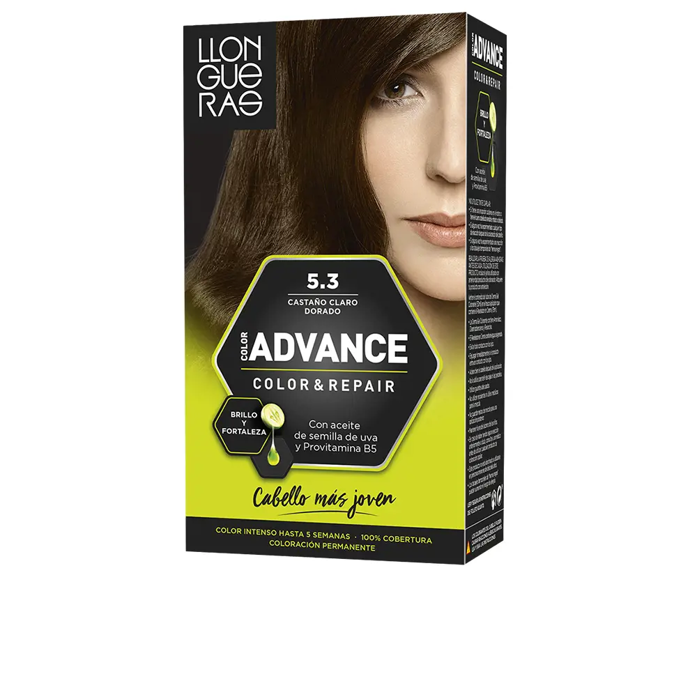 

Краска для волос Color advance Llongueras, цвет 5,3 castaño claro dorado, 1 шт.