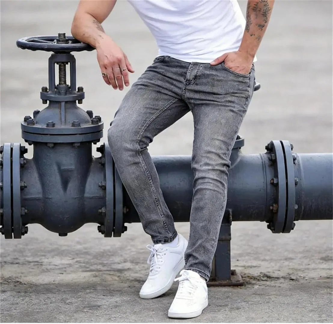 Джинсы, серые, Slim Fit, G03qh — фото 4