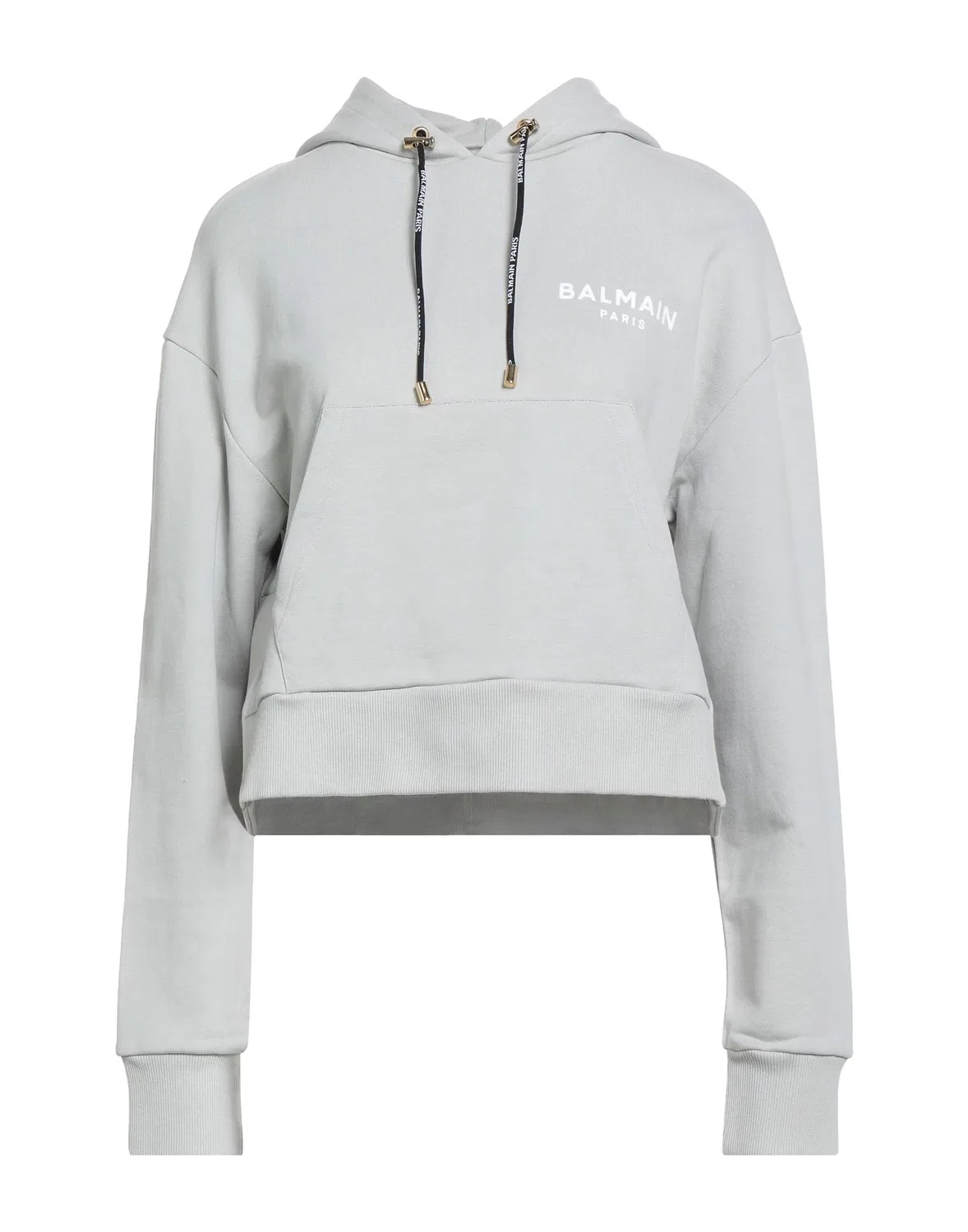 Свитшот с капюшоном BALMAIN серый