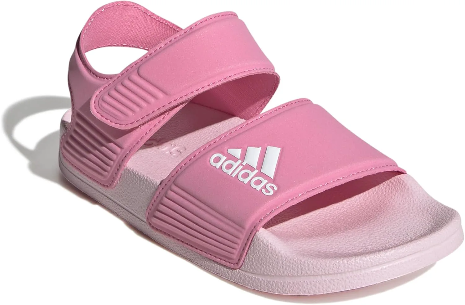 Сланцы Adidas Kids Adilette, розовый/белый — фото 2