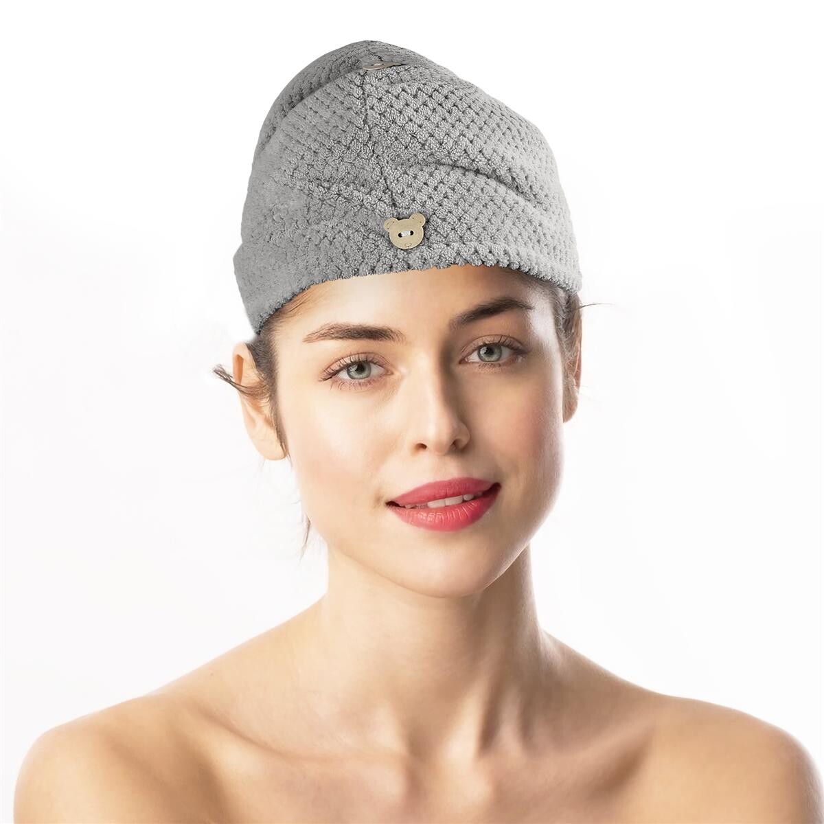 

Полотенце для ванной Intirilife Haarturban, серый