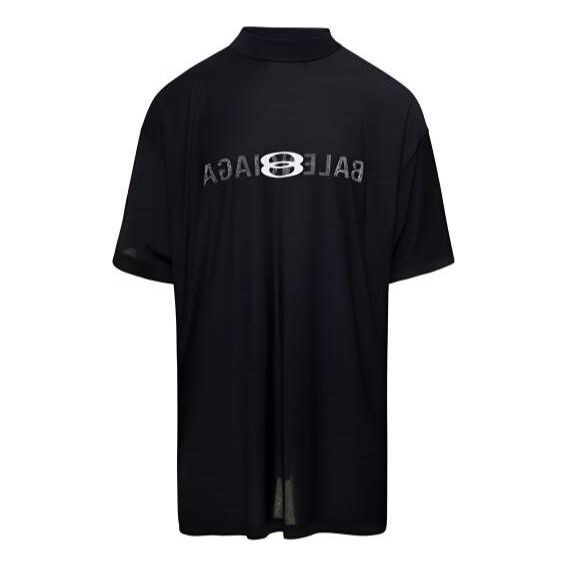 

Футболка ai logo inside out oversized t-shirt 'black faded' Balenciaga, черный