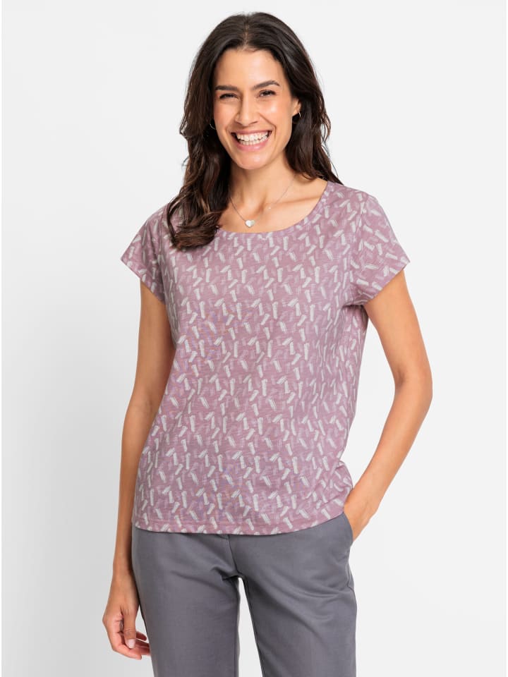 

Рубашка с круглым вырезом в цвете лилово-экрю WITT WEIDEN