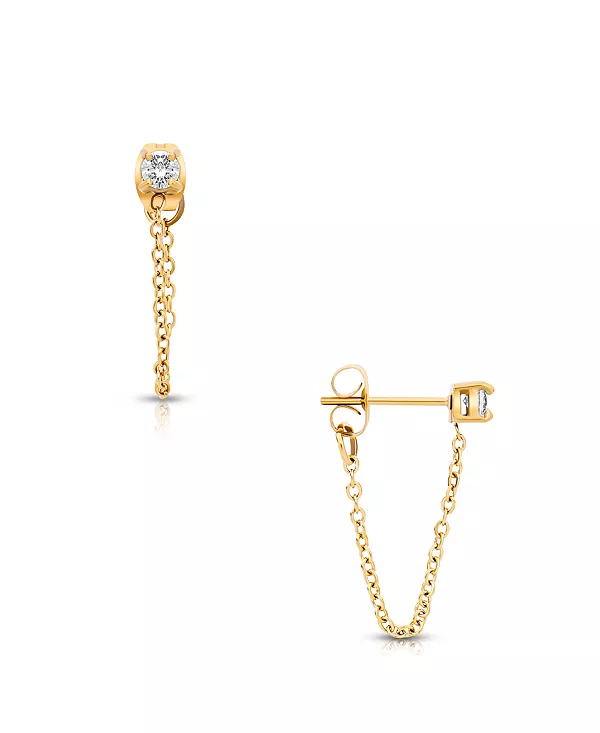 

Серьга-Гвоздик Sloane с цепочкой Ellie Vail, gold