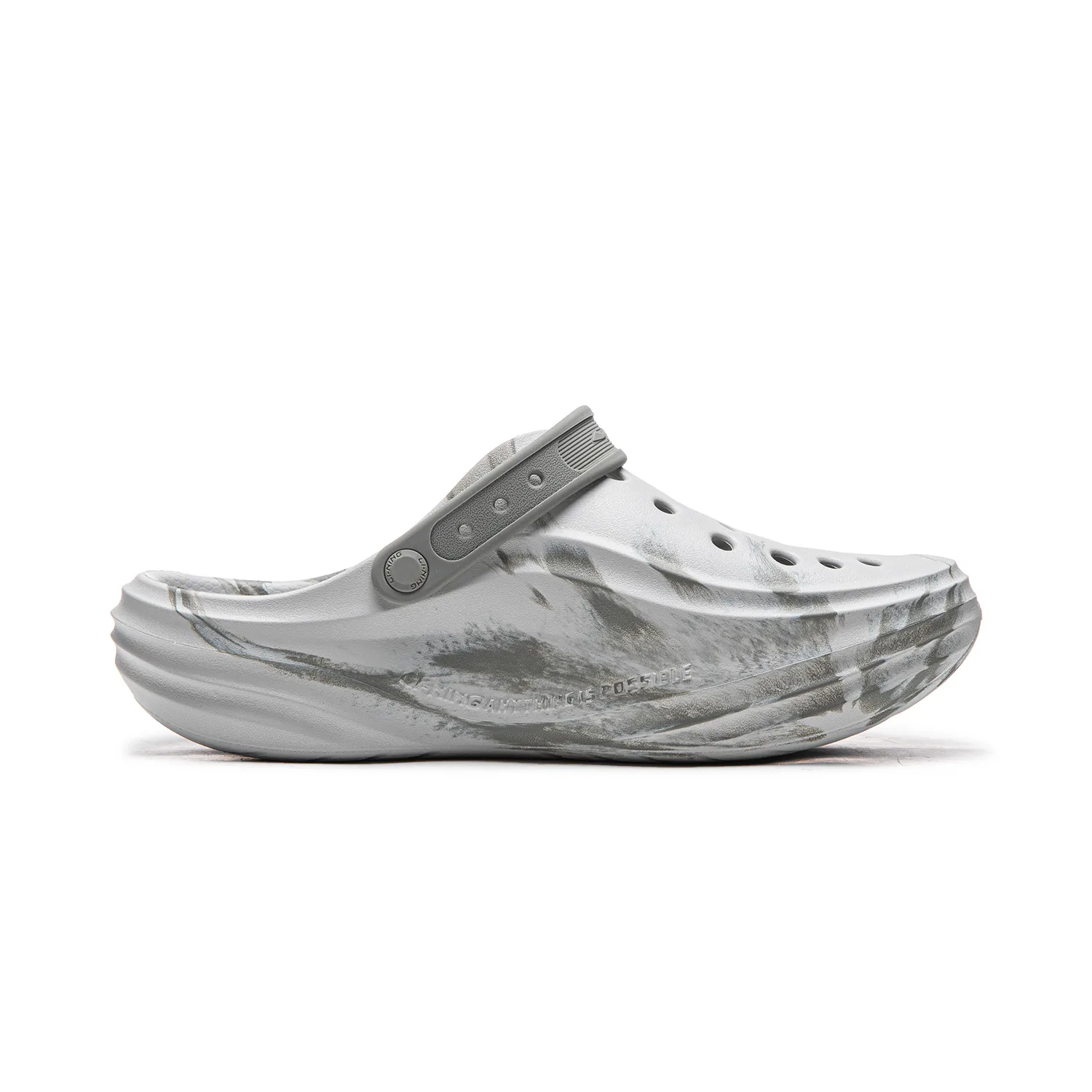 Li-Ning Soda Clogs Unisex, crystal серый/asphalt серый — фото 3