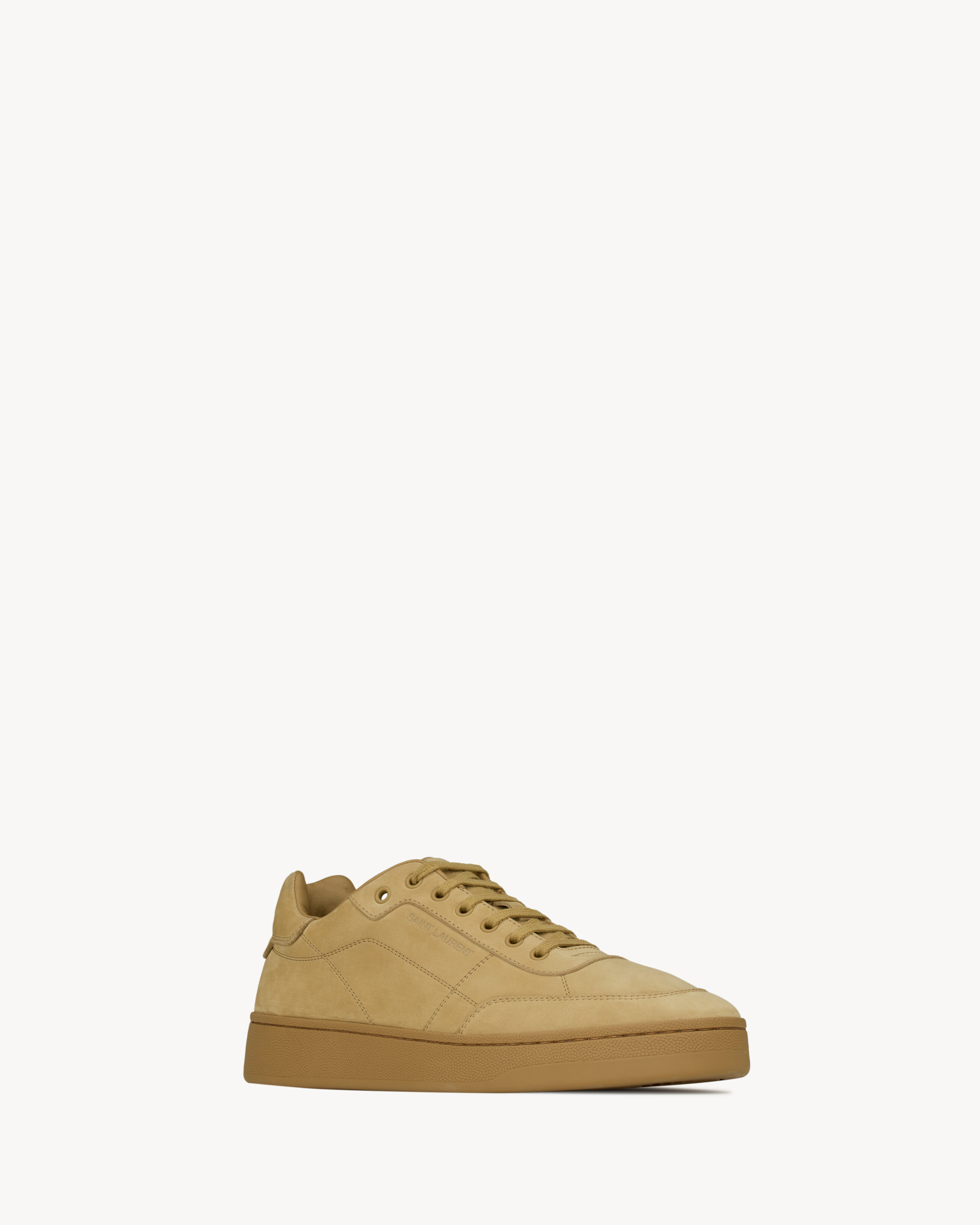 Кроссовки SL/61 из нубука Saint Laurent, бежевый — фото 4