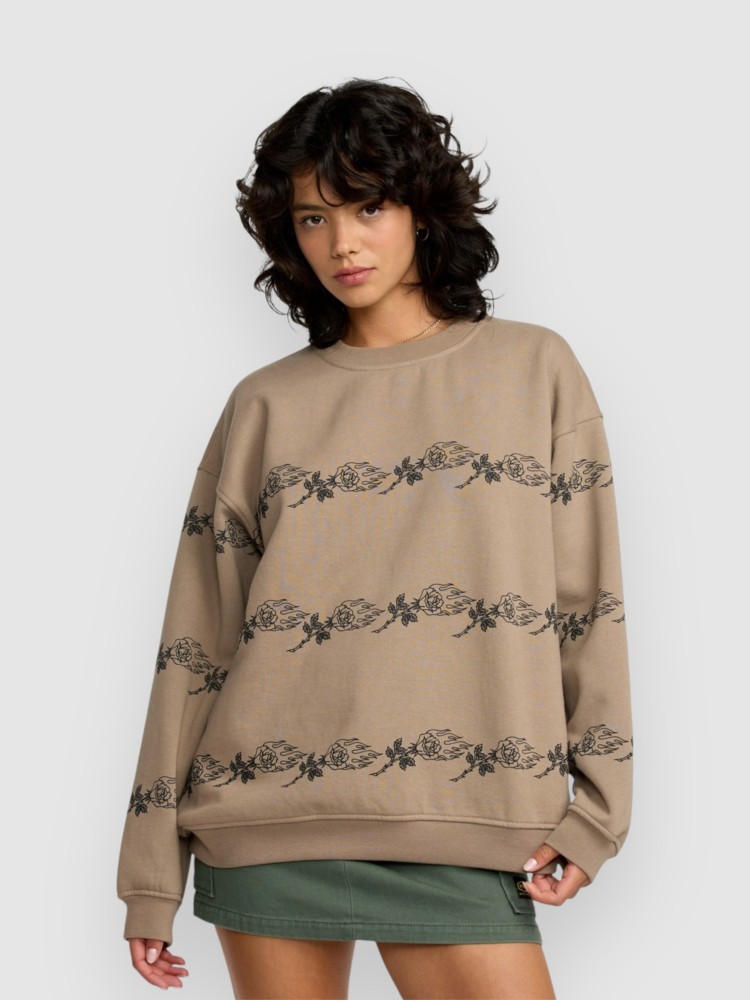 

Свитер RVCA Anp Spanky Boyfriend Crew Sweater, desert taupe