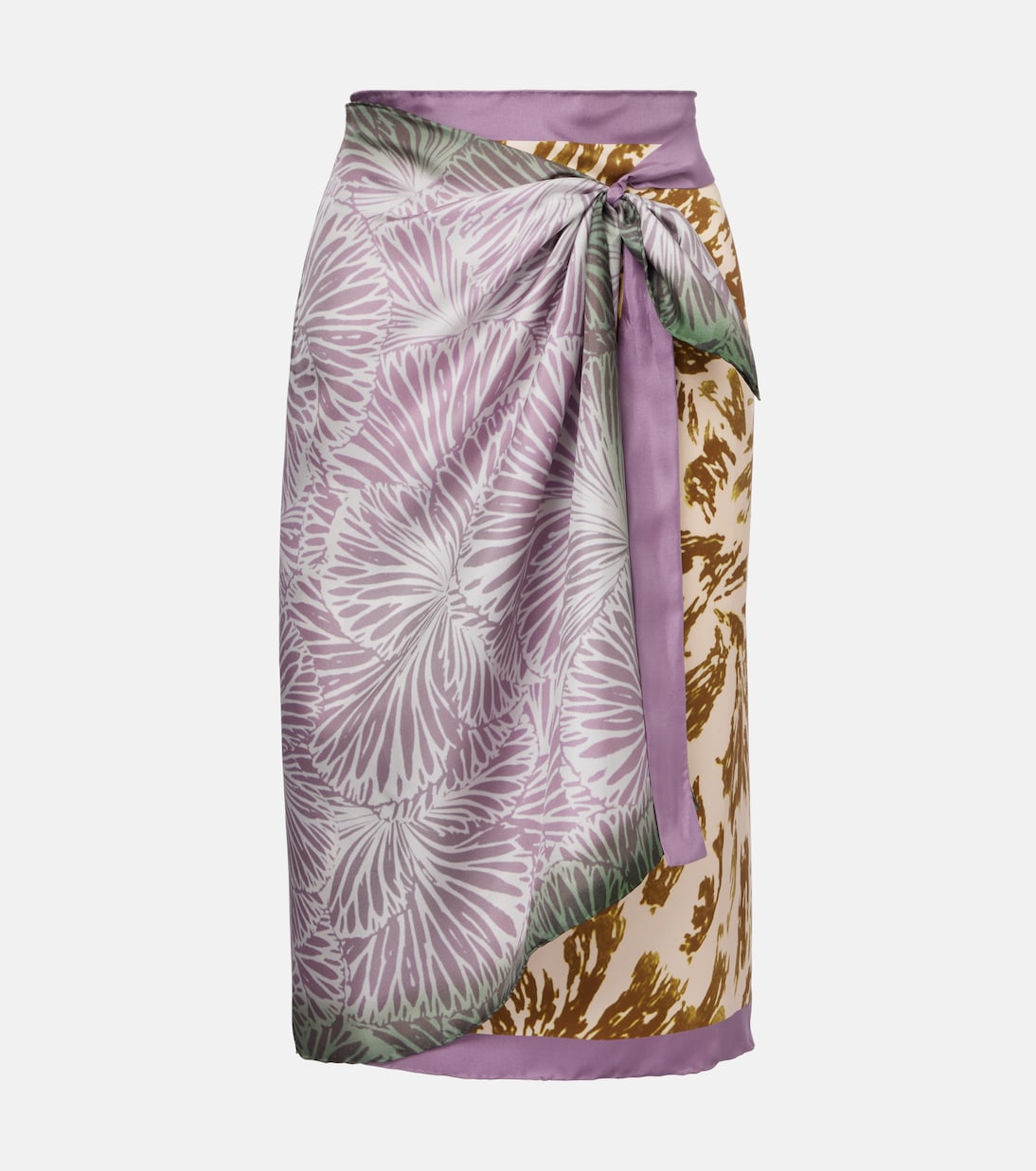 

Шарфи юбка-саронг с принтом Dries Van Noten, Lilac