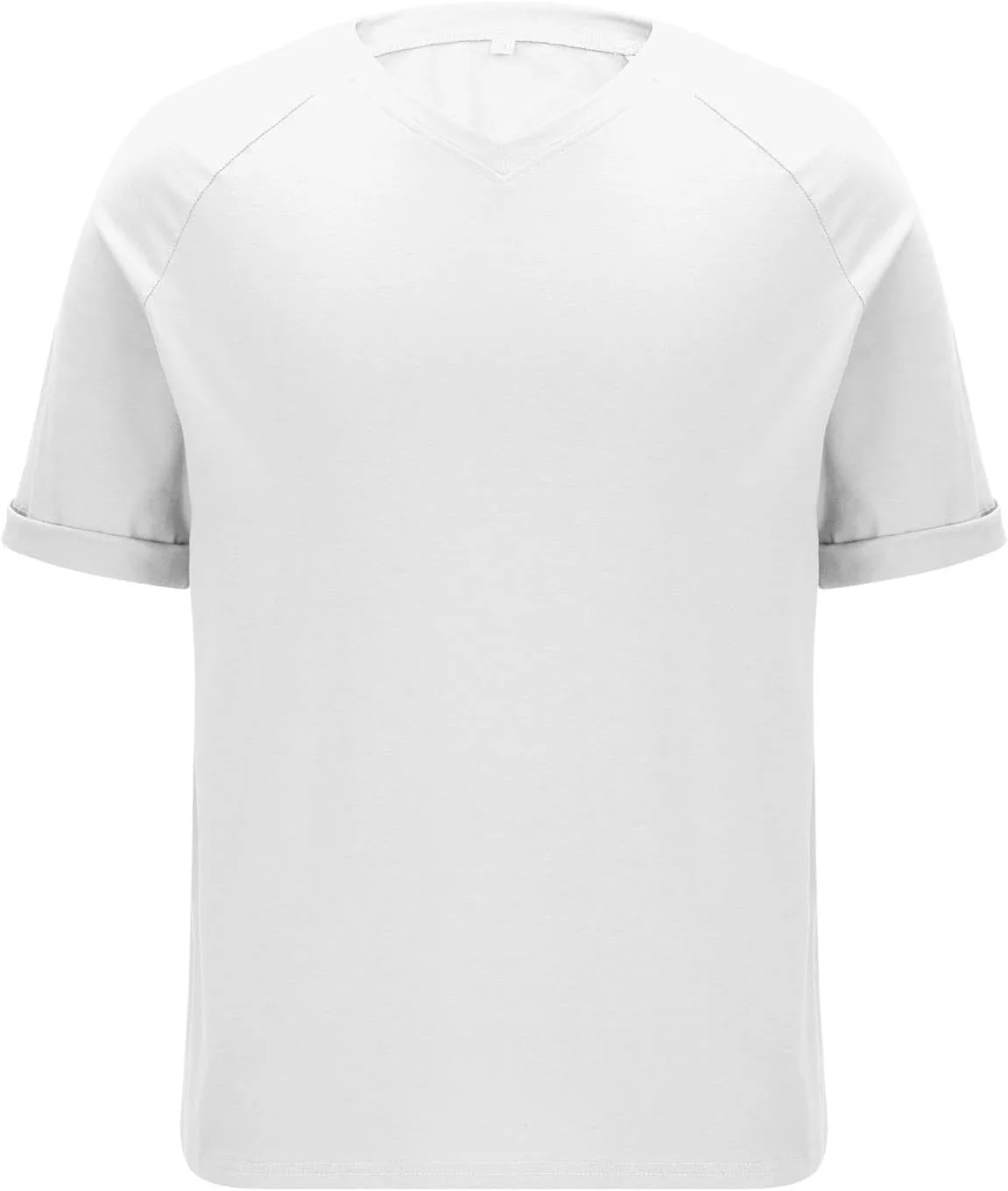 Мужская футболка Plus Size V-образный вырез Raglan короткий рукав