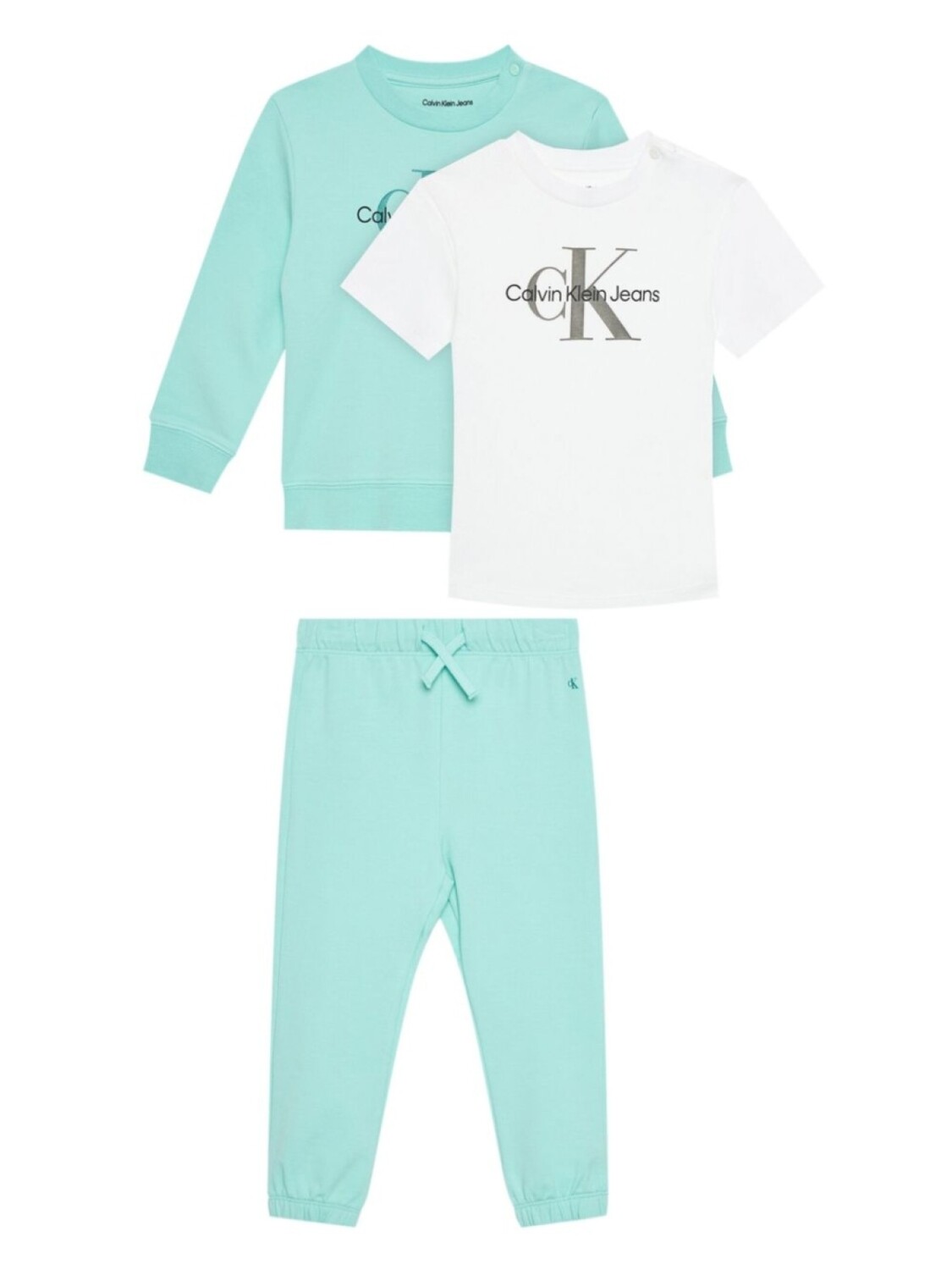 

Подарочный комплект для новорожденного с монограммой Calvin Klein Kids, синий
