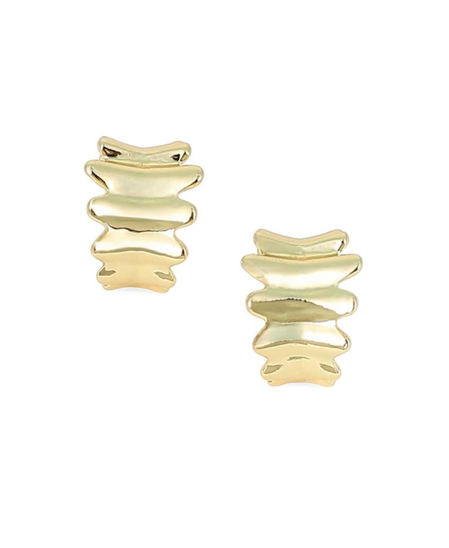 

Женские серьги-кольца The Ripple Hoop Earrings - California Gold SOHI, Gold
