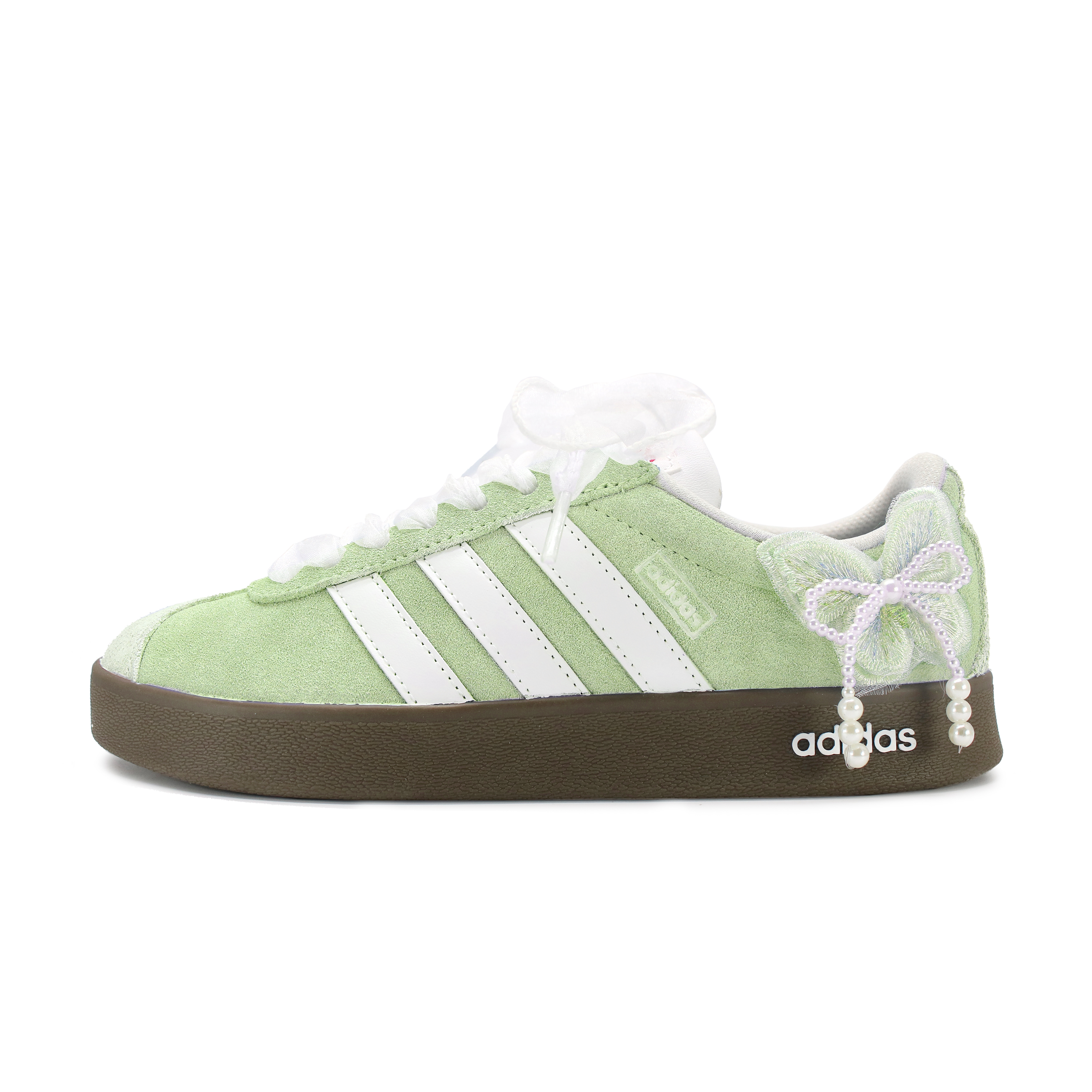 Adidas Нескользящие износостойкие низкие туфли для скейтбординга, белые и зеленые