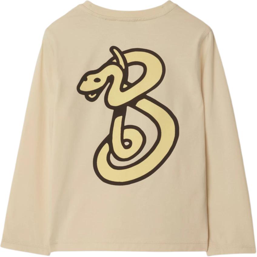 Свитшот SS25 Коллекция "С Новым Годом" Год Змеи Nutmeg Kids' Burberry, nutmeg — фото 3