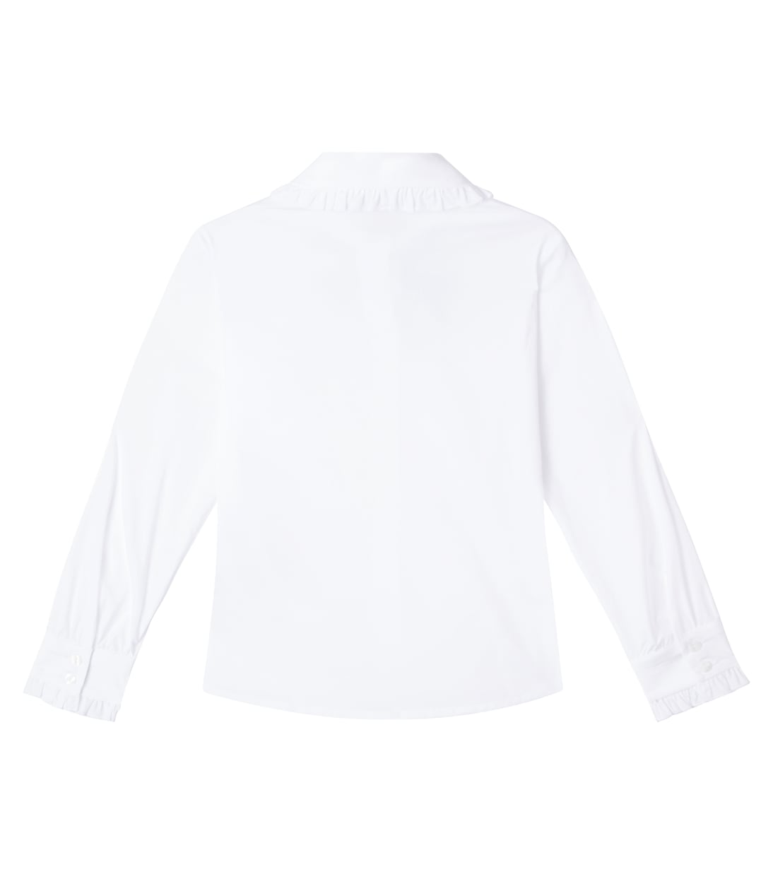 Топ из смесовой хлопковой ткани Monnalisa, Bianco+Blu — фото 3