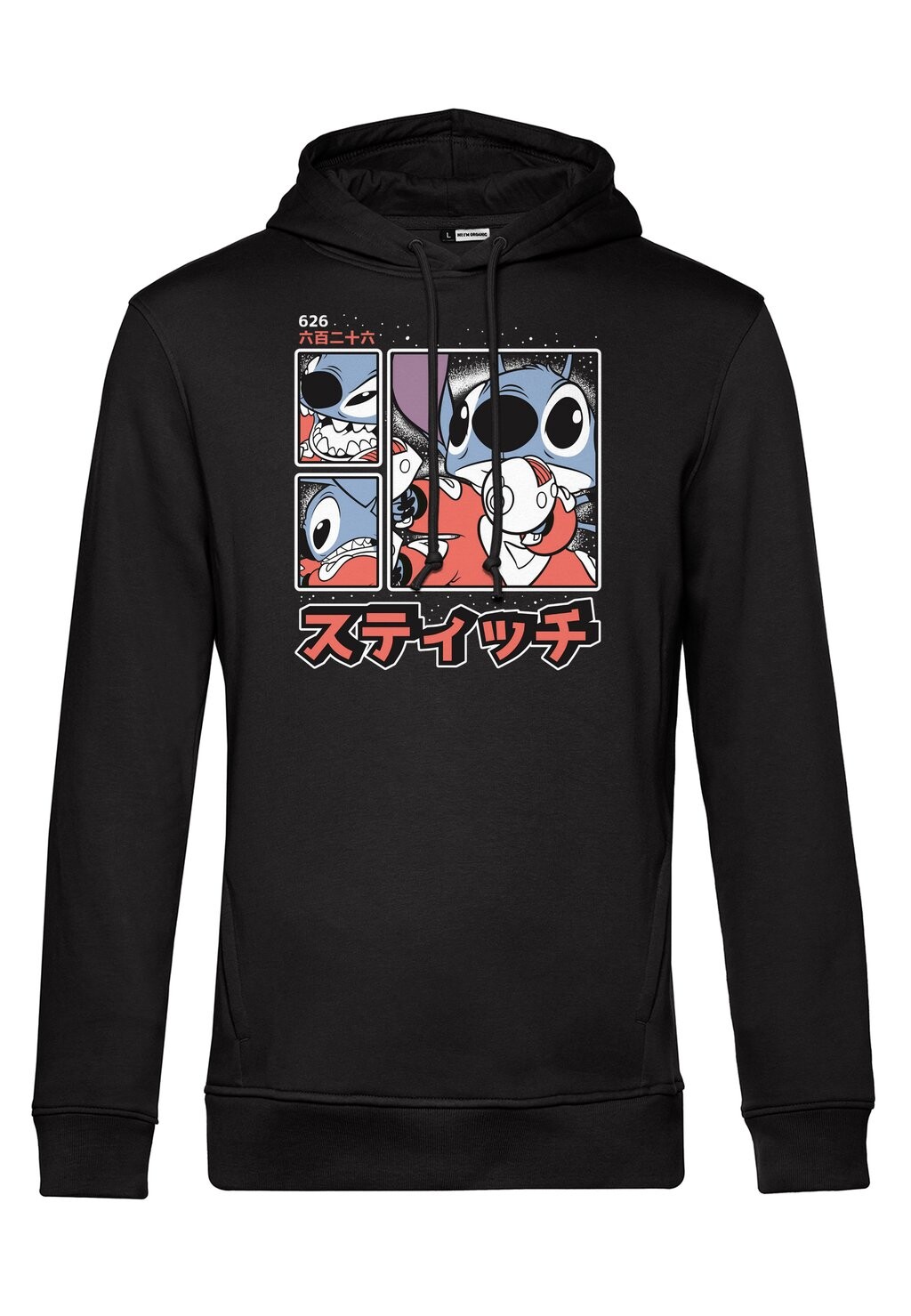 

Толстовка с капюшоном LILO STITCH KANJI Disney, черный