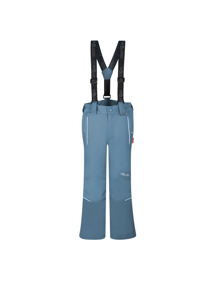

Лыжные брюки Trollkids slim fit Holmenkollen, цвет steel blue
