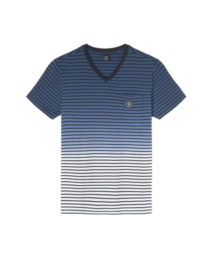 

Полосатая повседневная футболка Le Temps Des Cerises, синий