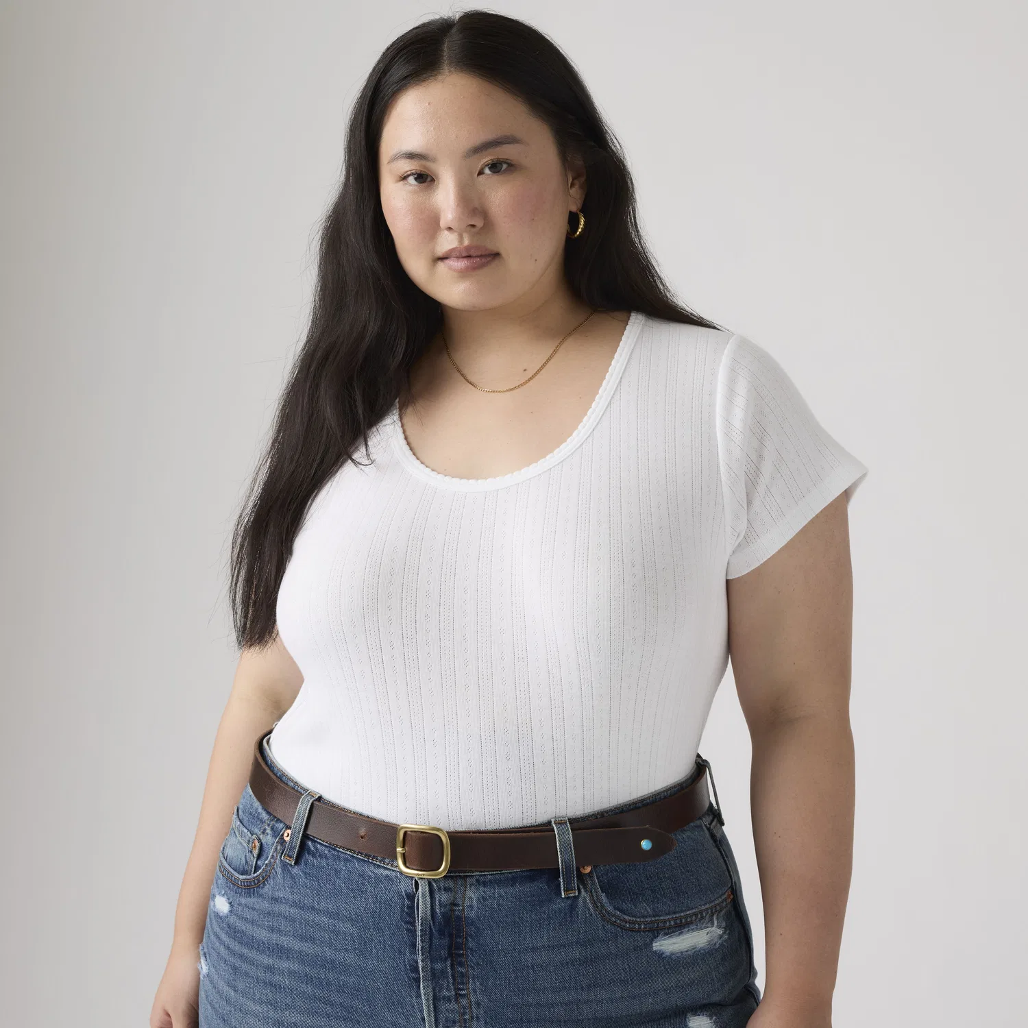 Футболка Sweetie с короткими рукавами (большой размер) Levi's, White