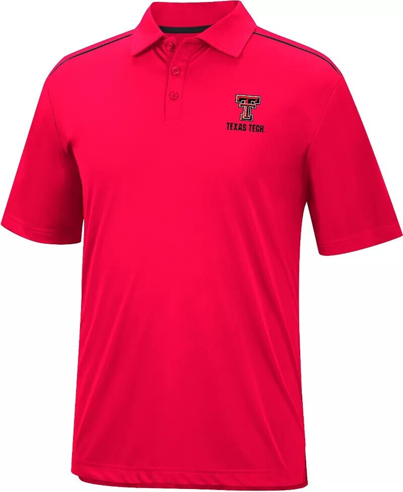 

Colosseum Мужская красная футболка-поло Texas Tech Red Raiders