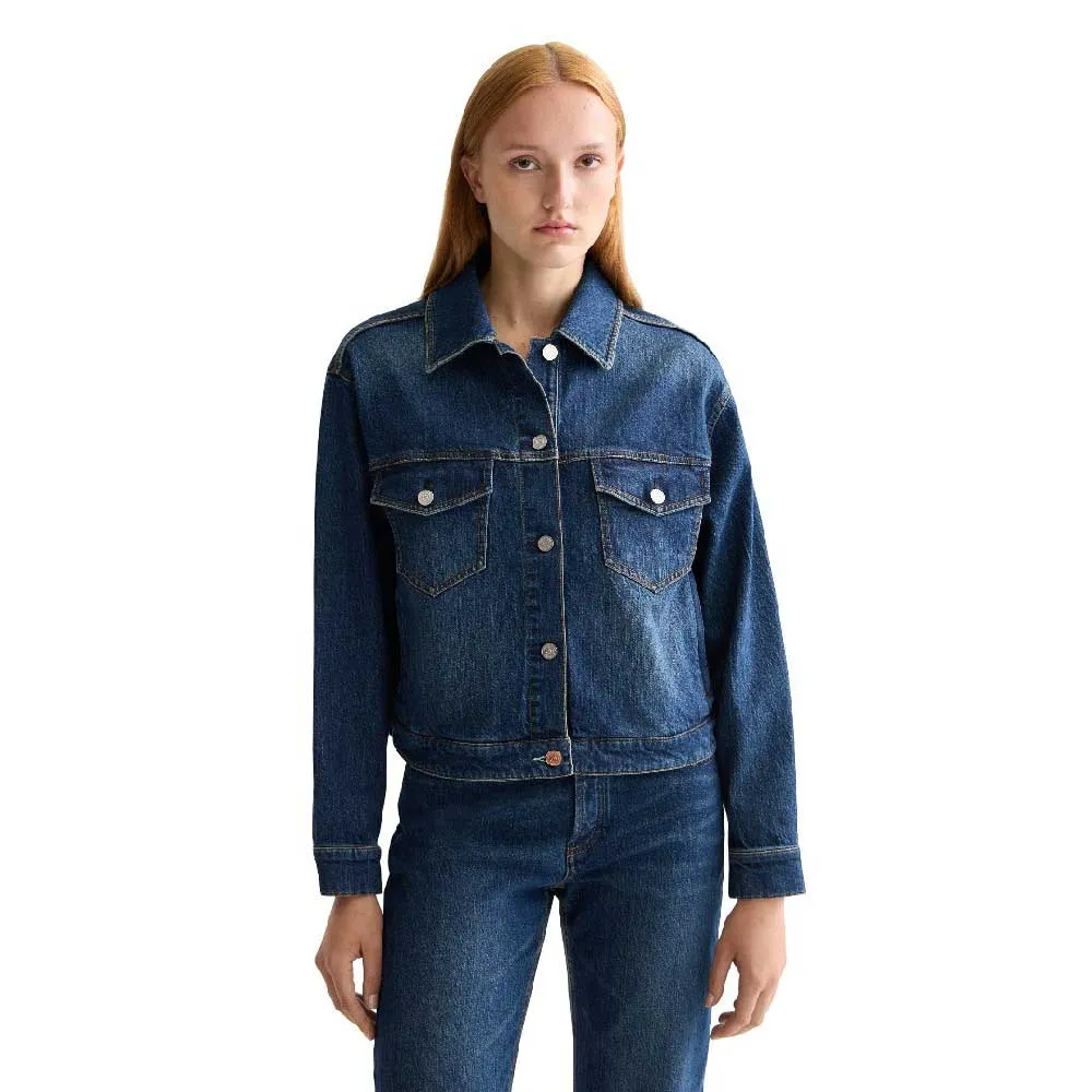 

Куртка Scotch & Soda Cropped 750 Year Celebration denim, синий