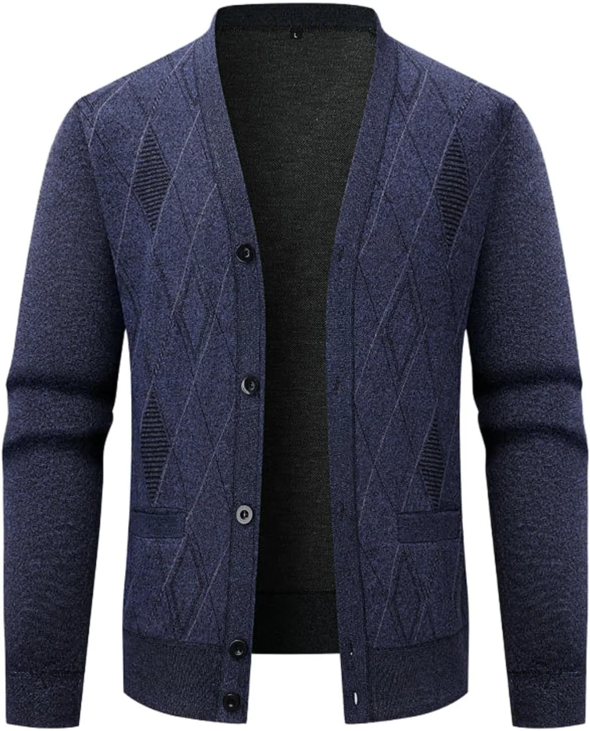 

Мужской весенне-осенний свободный кардиган с V-образным вырезом YEBAITOU