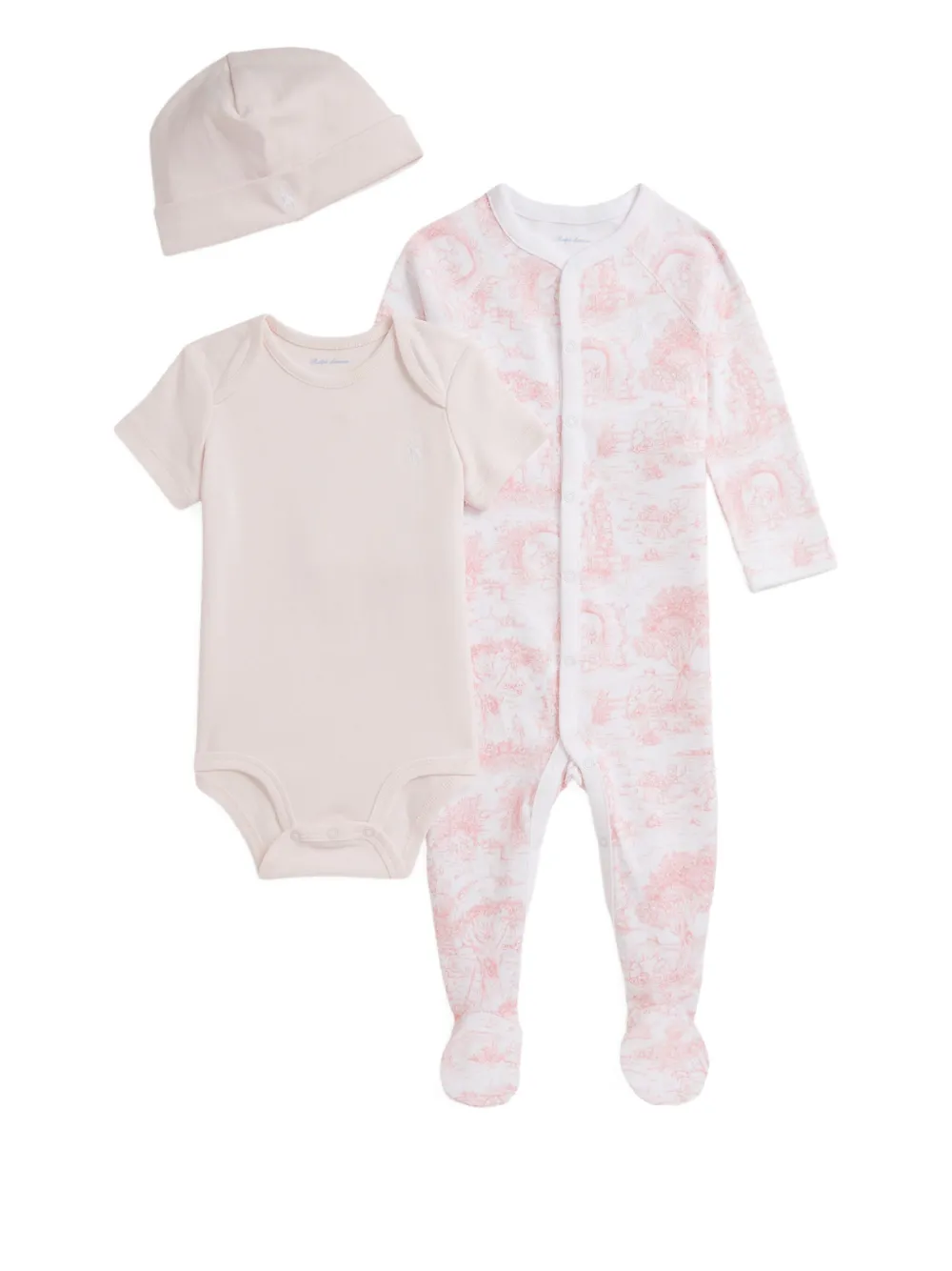 

Комплект для новорожденного с принтом POLO RALPH LAUREN KIDS, розовый