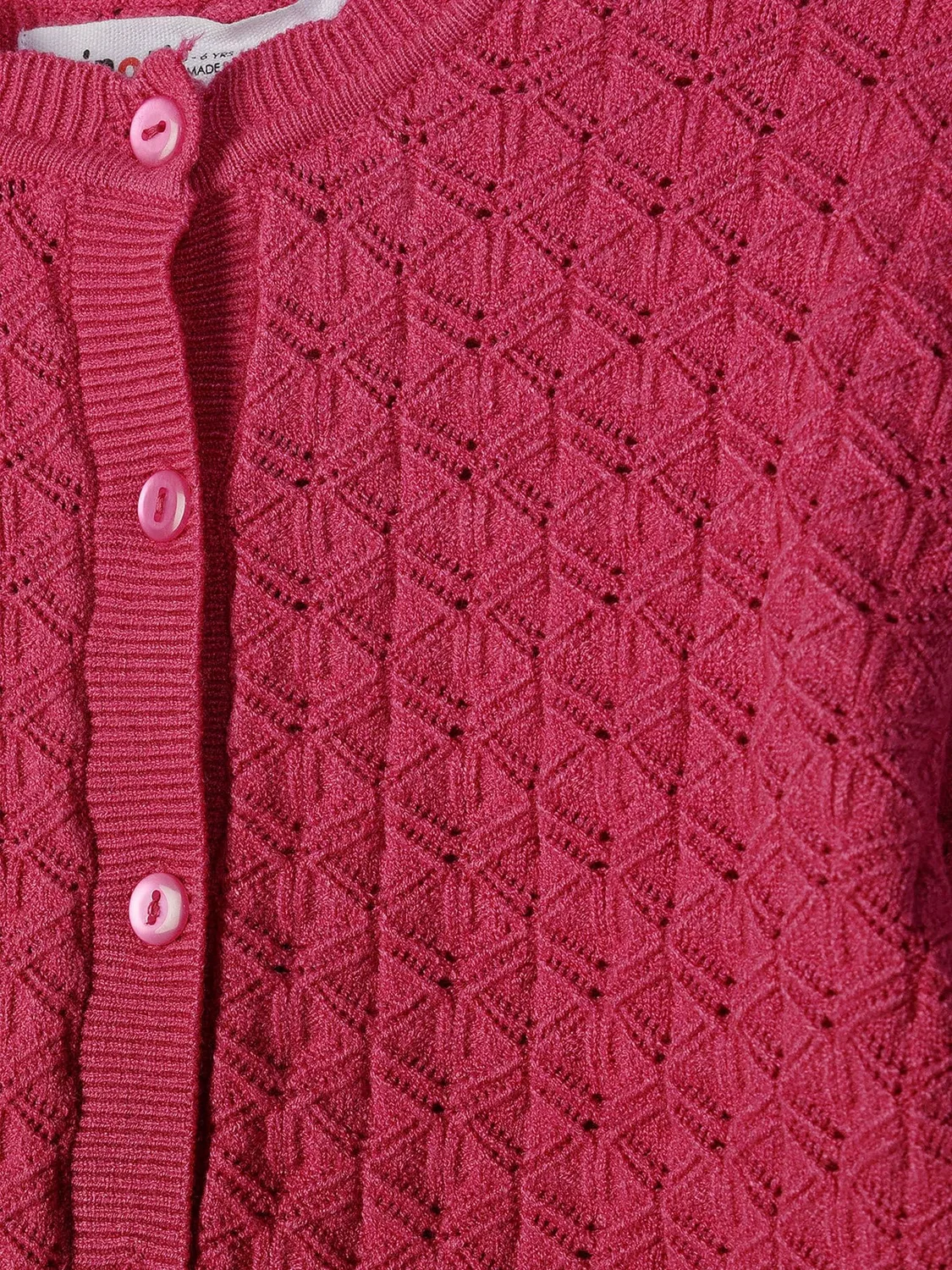 Кардиган ажурный Minoti, розовый — фото 3