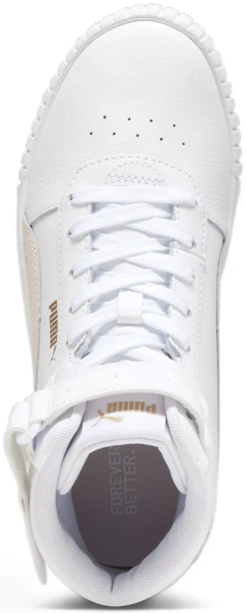 Кроссовки PUMA "CARINA 2.0 MID", цвет Puma White-Frosty Pink- Puma Gold — фото 4