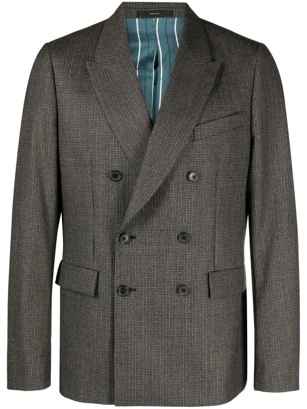 

Двубортный шерстяной пиджак Paul Smith, черный
