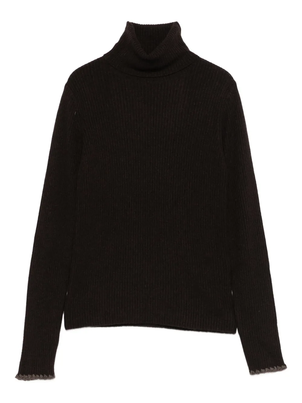 

Свитер с воротником-стойкой Maison Hotel, коричневый