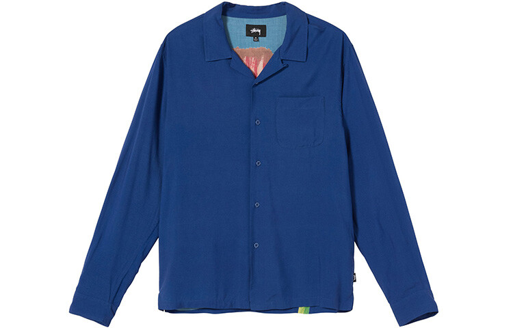 Мужская рубашка Stussy, цвет Blue — фото 2