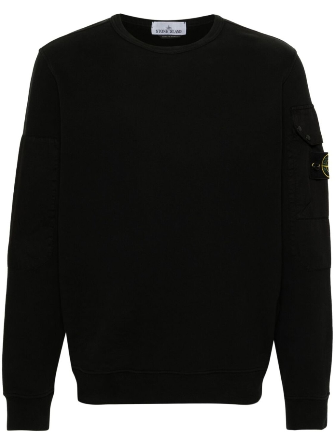 

Stone Island хлопковая толстовка с компасом, черный