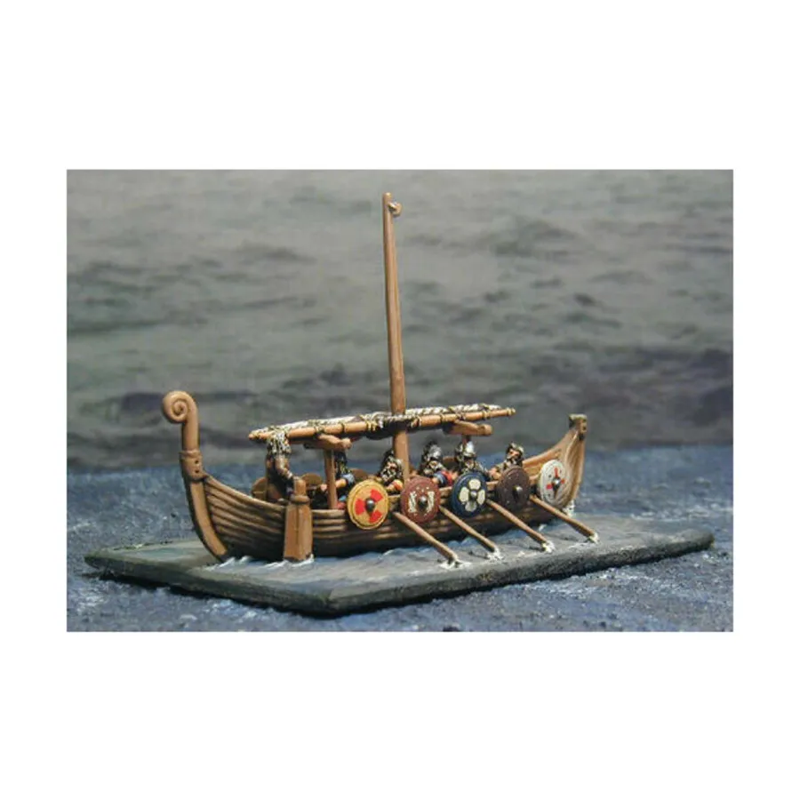 

Лодка в стиле викингов с одинарным парусом, Dark Ages - Vikings (15mm)