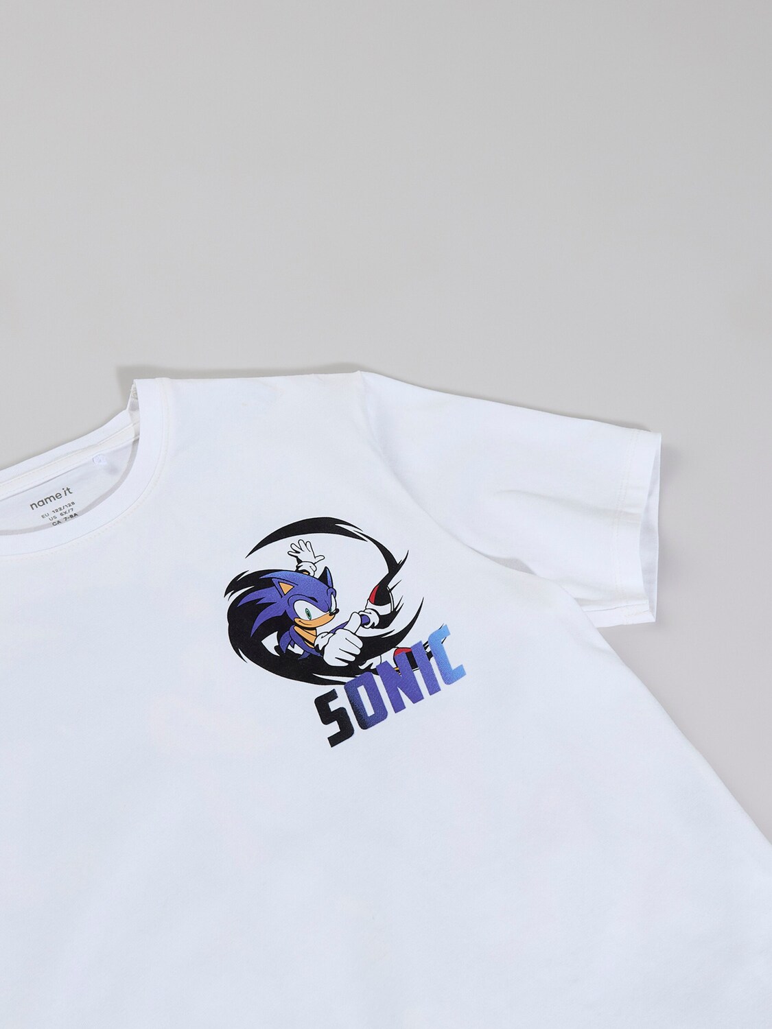 NAME IT Футболка 'NKMFitus Sonic' в белом цвете — фото 3