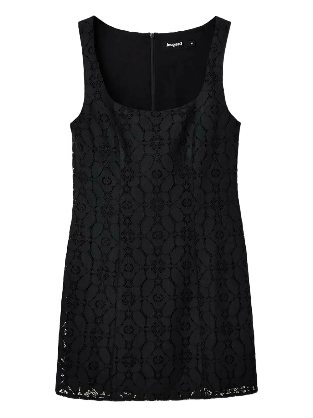 

Мини-платье из цветочного кружева Desigual, черный