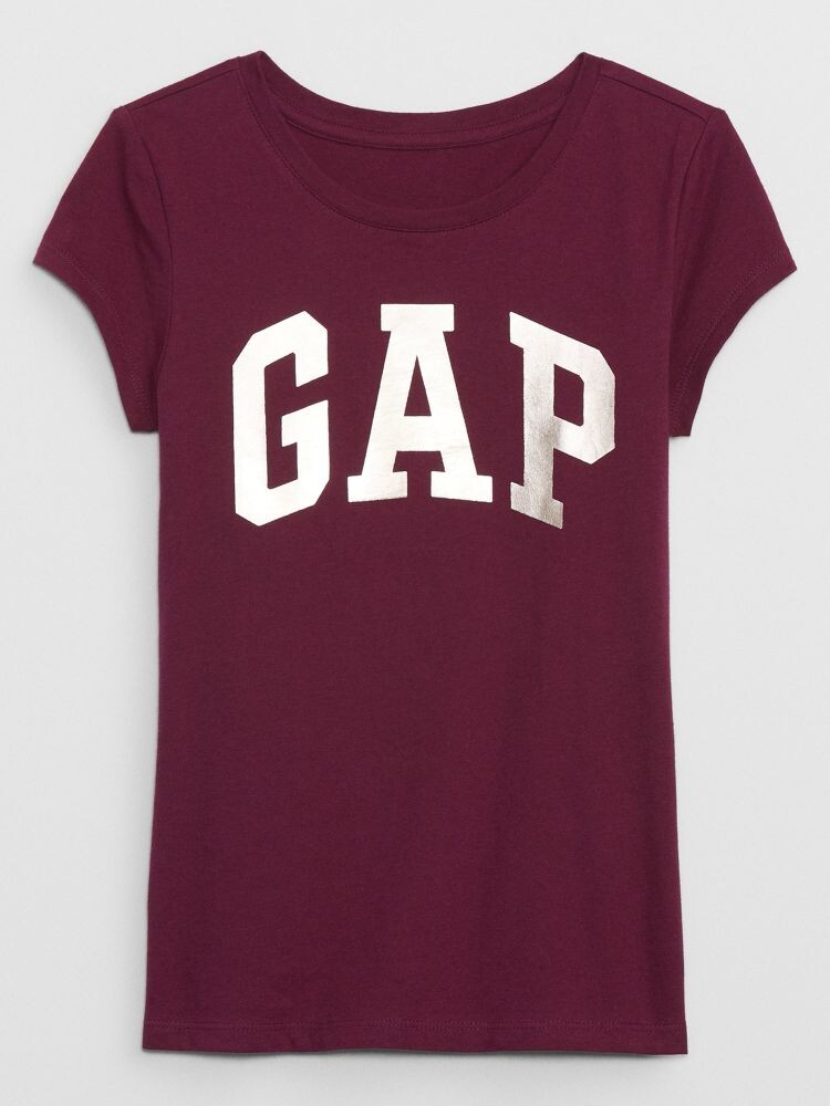

Детская футболка с металлическим логотипом Gap, фиолетовый